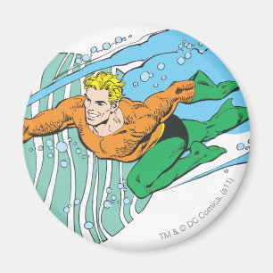Aquaman Leaps Left Magnet