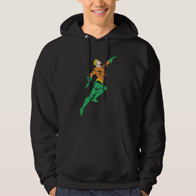 Aquaman Leaps Up Hoodie (Front)