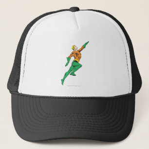 Aquaman Leaps Up Trucker Hat