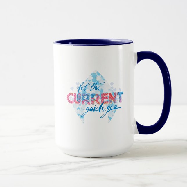 Aquaman | "Let The Current Guide You" Logo Graphic Mug (Right)