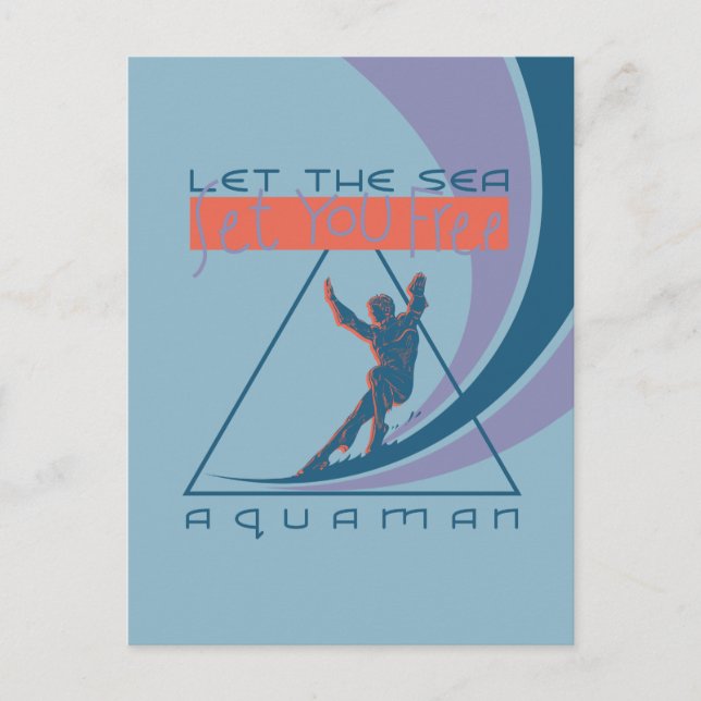 Aquaman | Let The Sea Set You Free Invitation Postcard (Front)
