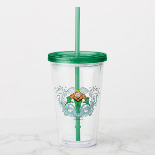Aquaman Lunging Forward Acrylic Tumbler