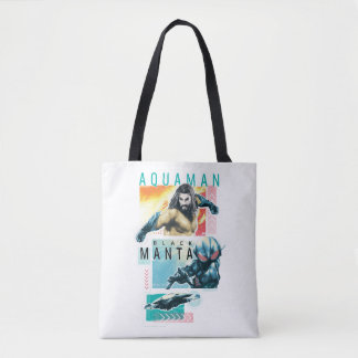 Aquaman | Modernist Aquaman & Black Manta Graphic Tote Bag