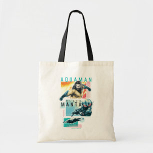Aquaman   Modernist Aquaman & Black Manta Graphic Tote Bag