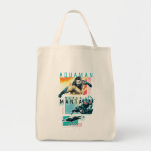 Aquaman   Modernist Aquaman & Black Manta Graphic Tote Bag