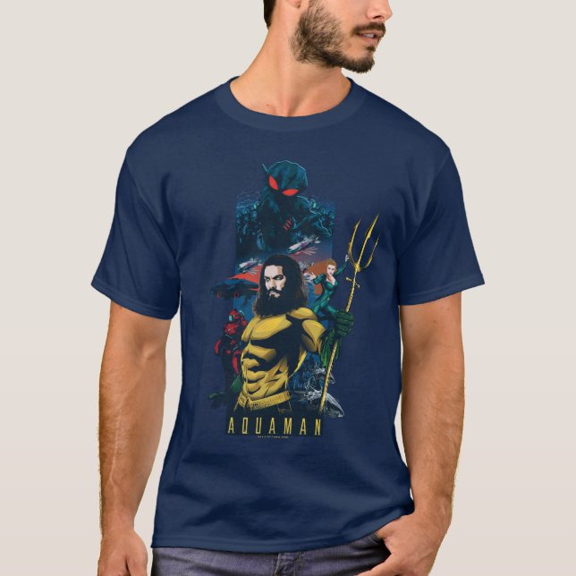 Aquaman | Orin, Mera, and Black Manta Graphic T-Shirt (Front)