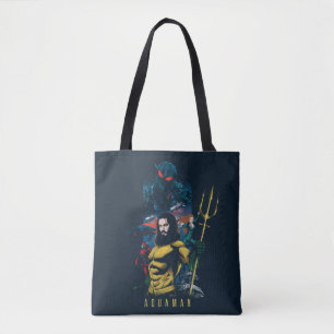 Aquaman   Orin, Mera, and Black Manta Graphic Tote Bag