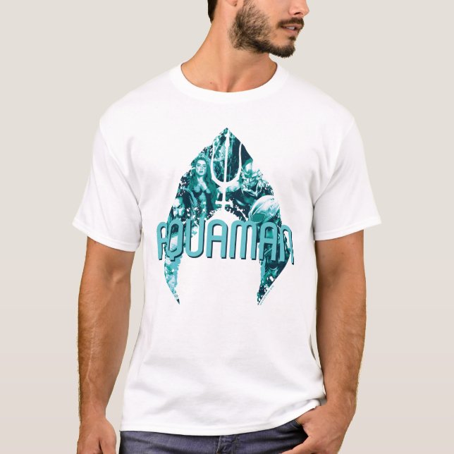Aquaman | Orin, Mera, Orm & Black Manta In Symbol T-Shirt (Front)