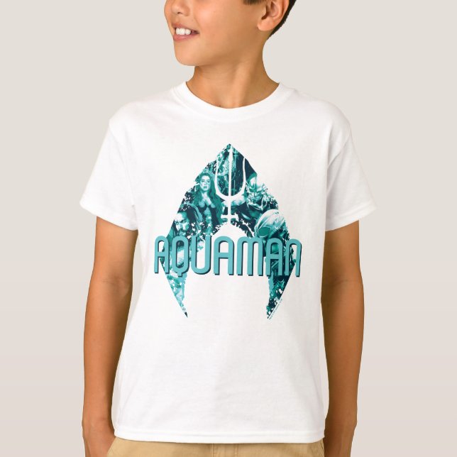 Aquaman | Orin, Mera, Orm & Black Manta In Symbol T-Shirt (Front)