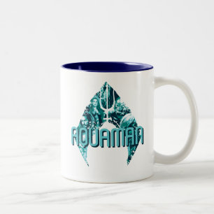 Aquaman   Orin, Mera, Orm & Black Manta In Symbol Two-Tone Coffee Mug