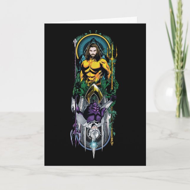 Aquaman | Orin & Orm Reversible Art Nouveau Panel Card (Front)