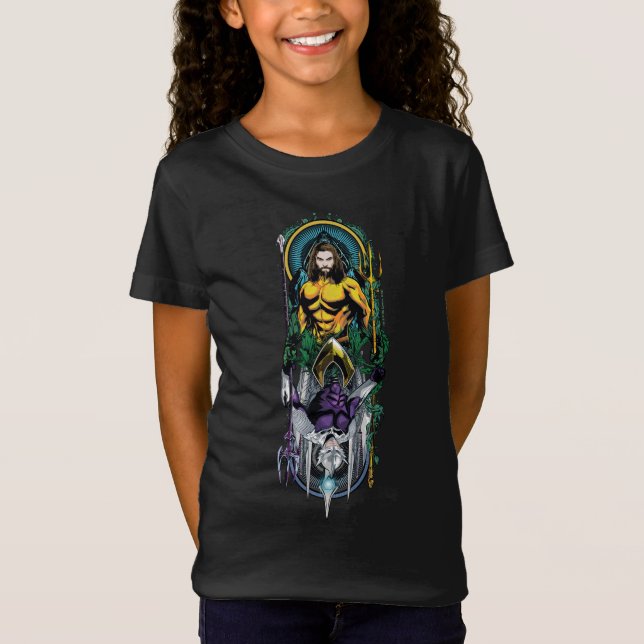 Aquaman | Orin & Orm Reversible Art Nouveau Panel T-Shirt (Front)