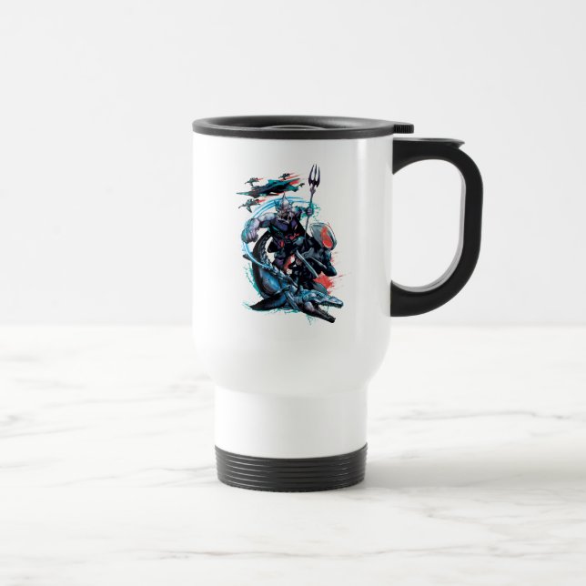Aquaman | Orm, Black Manta, Tylosaur, & Ships Travel Mug (Right)