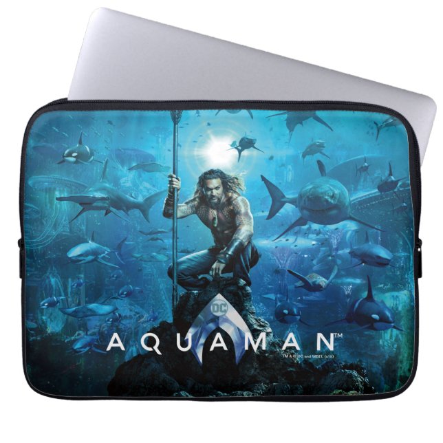 Aquaman | Prince Orin With Aquatic Animals Laptop Sleeve (Front)