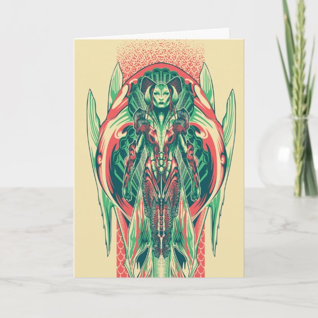 Aquaman | Queen Fisherman Art Nouveau Panel Card (Front)