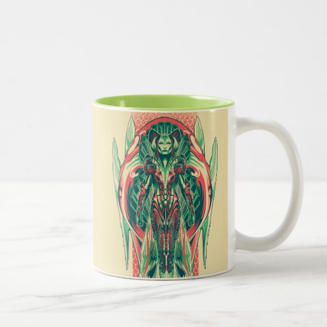 Aquaman | Queen Fisherman Art Nouveau Panel Two-Tone Coffee Mug (Right)