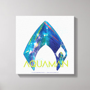 Aquaman Refracted Aquaman Logo Canvas Print
