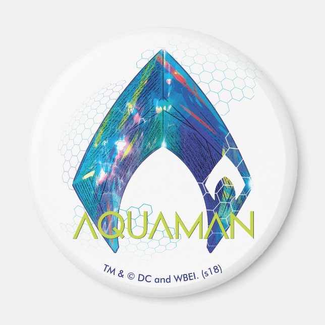 Aquaman | Refracted Aquaman Logo Magnet (Front)