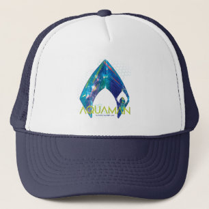 Aquaman   Refracted Aquaman Logo Trucker Hat