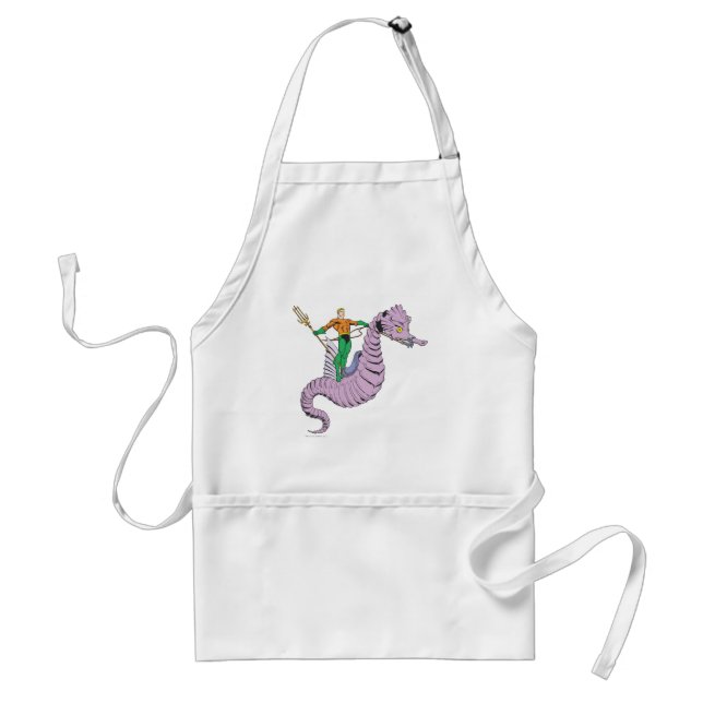 Aquaman Rides Seahorse Standard Apron (Front)
