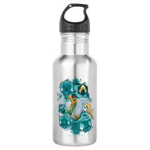 Aquaman Riding Seahorse Across Kingdoms 532 Ml Water Bottle
