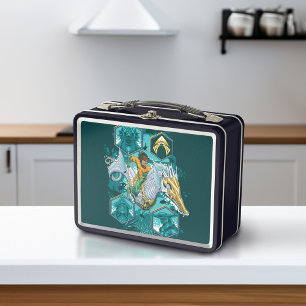 Aquaman Riding Seahorse Across Kingdoms Metal Lunch Box