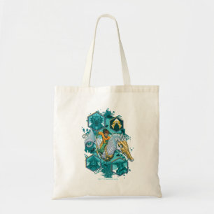 Aquaman Riding Seahorse Across Kingdoms Tote Bag