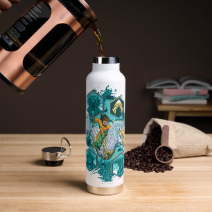 Aquaman Riding Seahorse Across Kingdoms Water Bottle