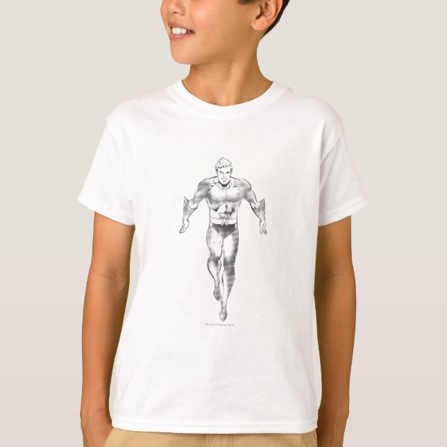 Aquaman Runs BW T-Shirt (Front)