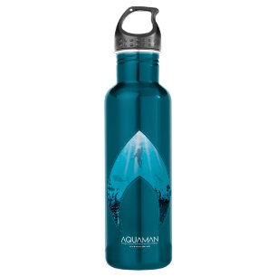 Aquaman See Through Aquaman Logo Ocean Graphic 710 Ml Water Bottle