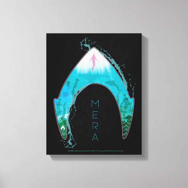 Aquaman | See Through Mera Symbol Ocean Graphic Canvas Print (Front)
