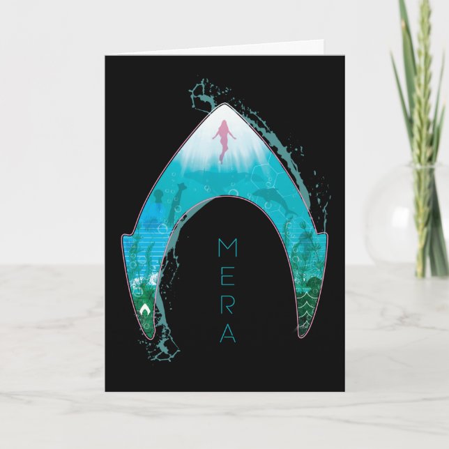 Aquaman | See Through Mera Symbol Ocean Graphic Card (Front)