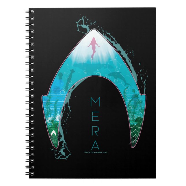 Aquaman | See Through Mera Symbol Ocean Graphic Notebook (Front)