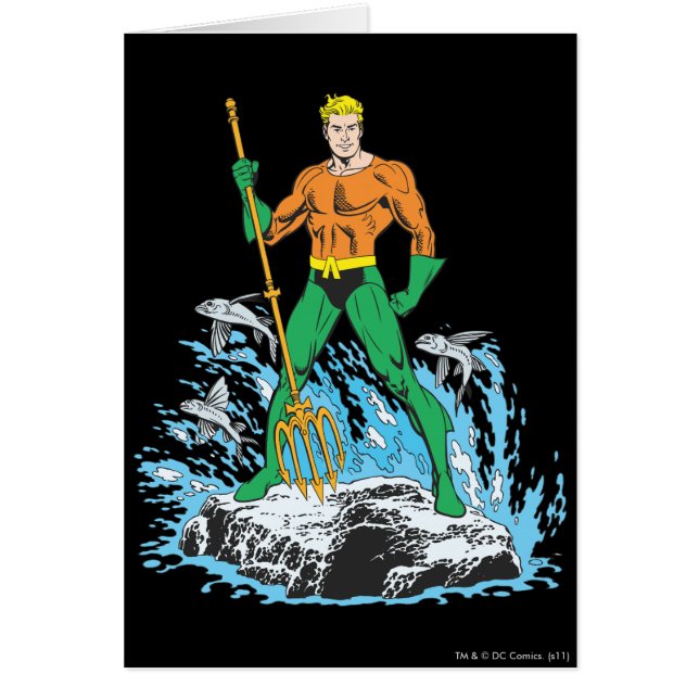 Aquaman Stands with Pitchfork (Front)