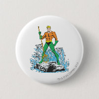 Aquaman Stands with Pitchfork