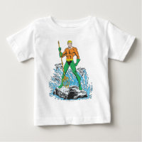 Aquaman Stands with Pitchfork