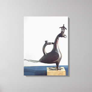 Aquamanile in the form of a peacock canvas print