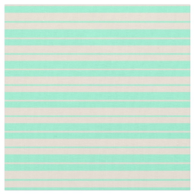 Aquamarine and Bisque Coloured Lined Pattern Fabric (Close Up)