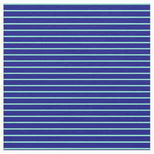 Aquamarine and Blue Coloured Lined Pattern Fabric