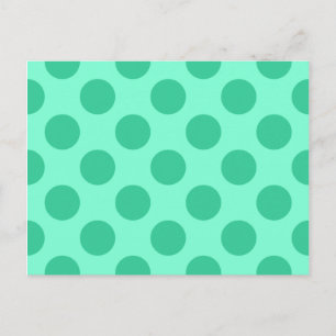 Aquamarine and Green Dots Postcard