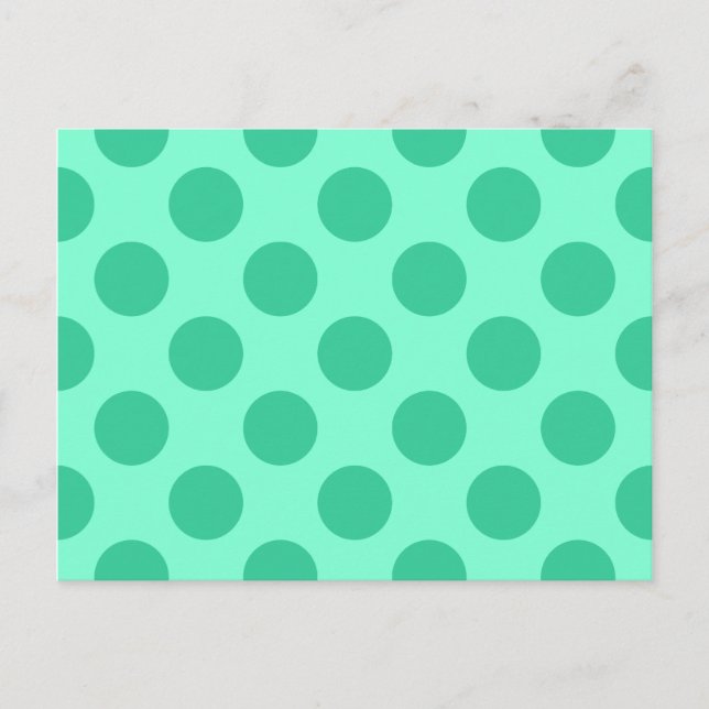 Aquamarine and Green Dots Postcard (Front)