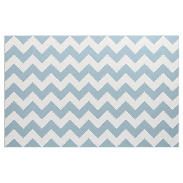 Aquamarine Blue Chevron Zigzag Fabric (Yard)
