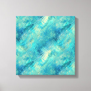 Aquamarine Blue Crystal Gel Texture Canvas Print