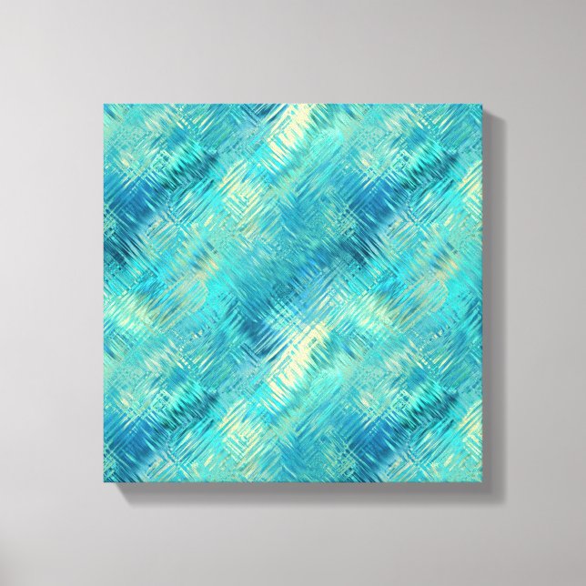 Aquamarine Blue Crystal Gel Texture Canvas Print (Front)