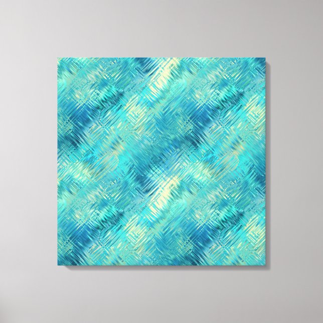 Aquamarine Blue Crystal Gel Texture Canvas Print (Front)