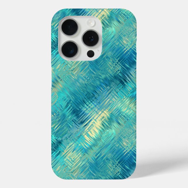 Aquamarine Blue Crystal Gel Texture Case-Mate iPhone Case (Back)