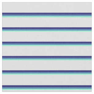 Aquamarine, Blue, Midnight Blue & Lavender Coloure Fabric