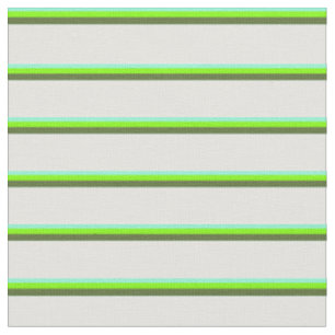 Aquamarine, Chartreuse, Dark Olive Green & Cyan Fabric