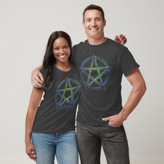Aquamarine Enchantment: A Gem Pentagram T-Shirt