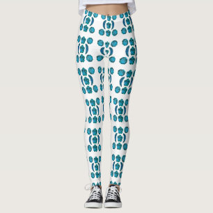 Aquamarine Gemstone Art Sky Blue Leggings